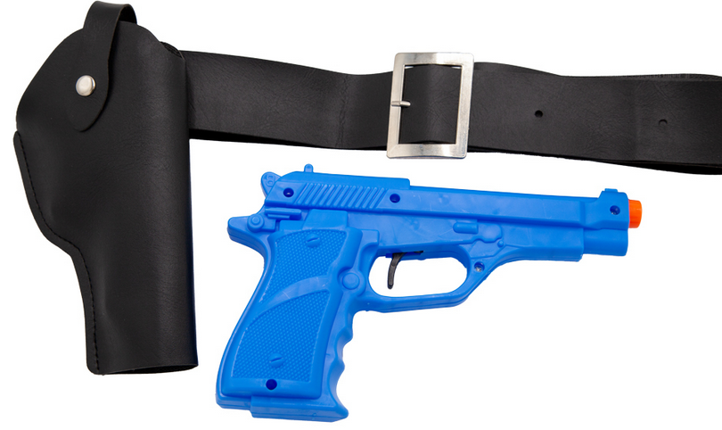 Police Gun & Holster Set Toy Plastic Gun Policeman Cop Officer Fancy Dress Prop