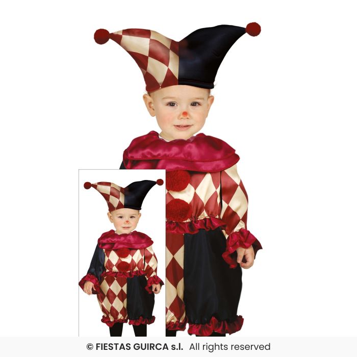 Horror Clown Toddlers Jester Costume Halloween Fancy Dress Boys Girls Age 1-3