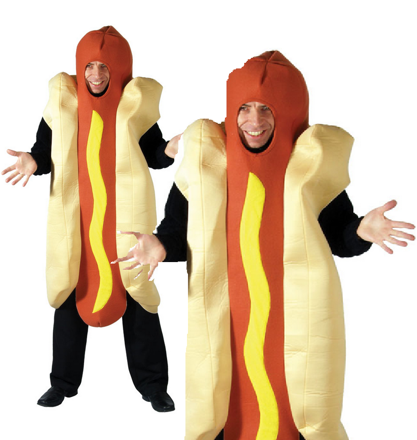 Hot Dog Mens Fancy Dress Costume Novelty Fun Stag Night Outfit OS