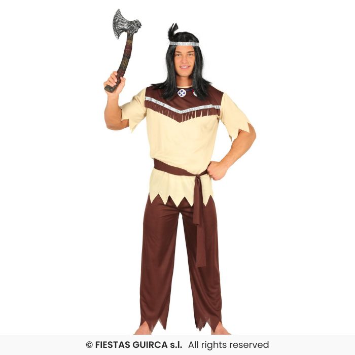 Mens Native Indian Costume Adults Western Wild West Fancy Dress Outfit Indians