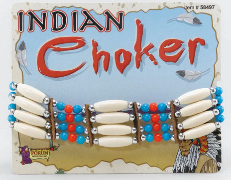 Indian Choker Deluxe Wild West Adults Fancy Dress Western Accessory Mens