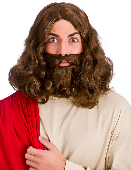 Brown Jesus Wig and Beard