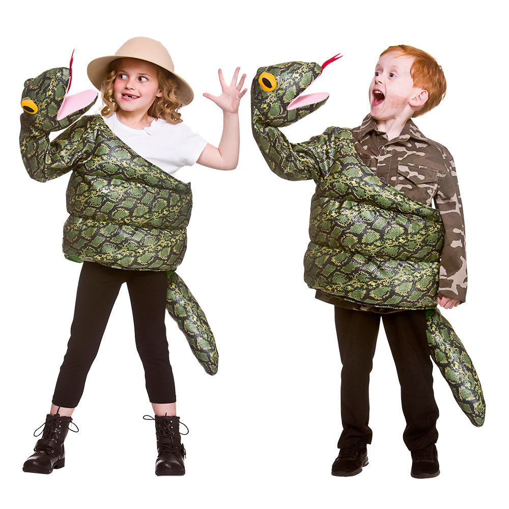 Snake Fancy Dress Costume Kids Childs Boys Animal Reptile Outfit Halloween
