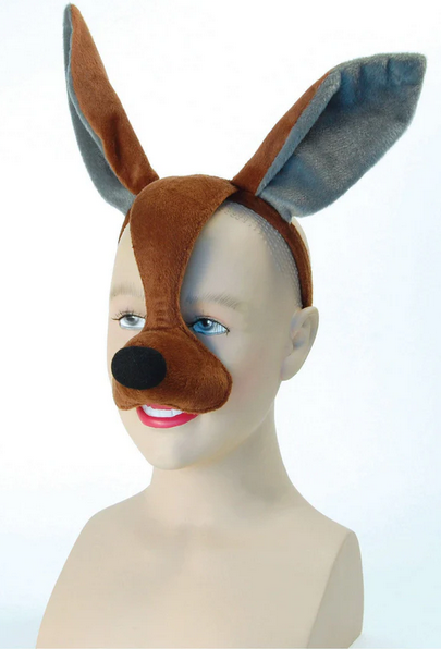 Kangaroo Mask With Sound Kids Farm Animal Book Day Fancy Dress Prop