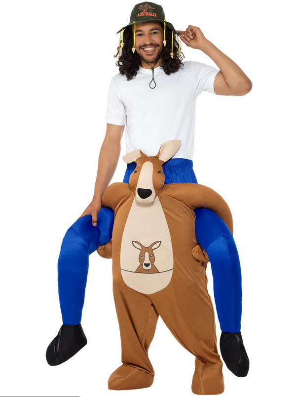 Carry Me Kangaroo Ride On Piggy Back Mascot New Fancy Dress Australian New
