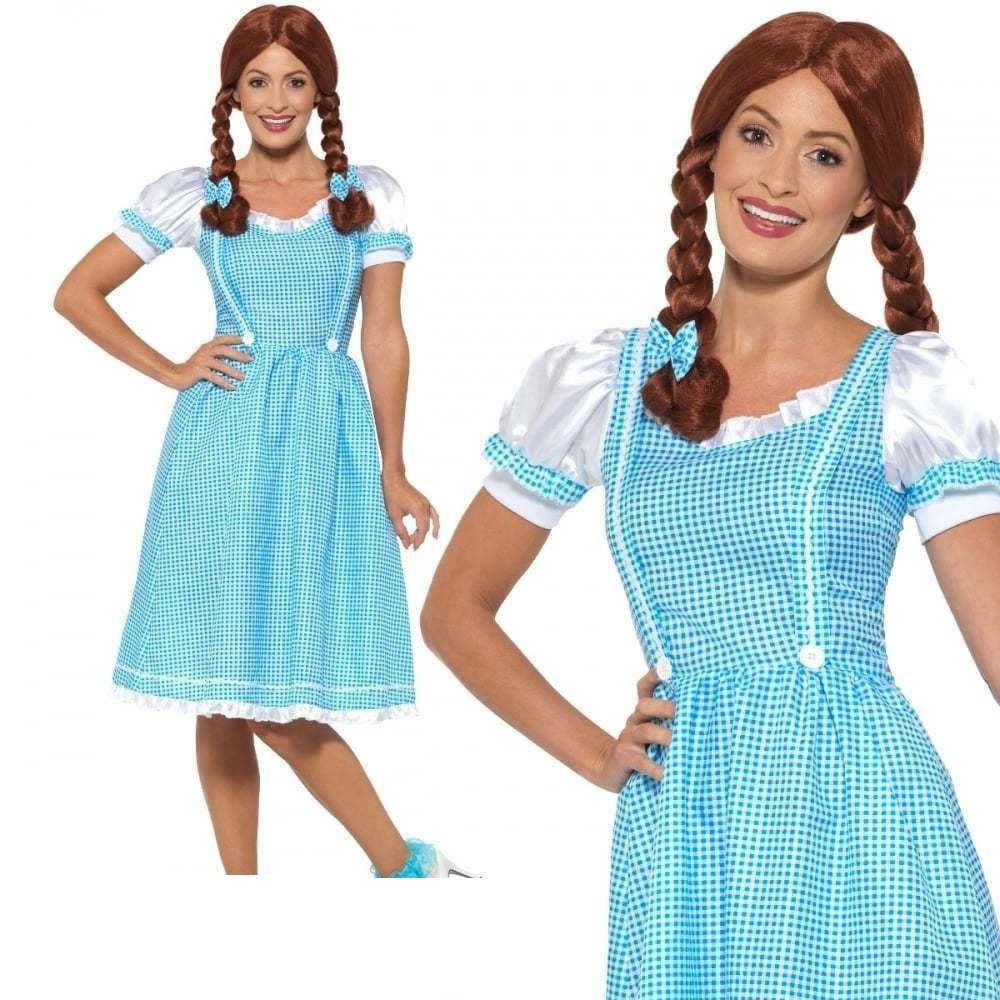 Ladies Dorothy Costume Adults Oz Fairytale Fancy Dress Womens Kansas Book 8-22