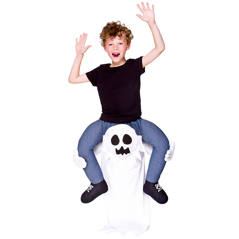 Carry Me Costume Kids Halloween Fancy Dress Ghost Skeleton Outfit Boys Girls