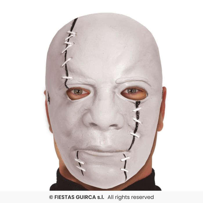 Latex Killer Mask With Stars Adults Halloween Fancy Dress Accessory