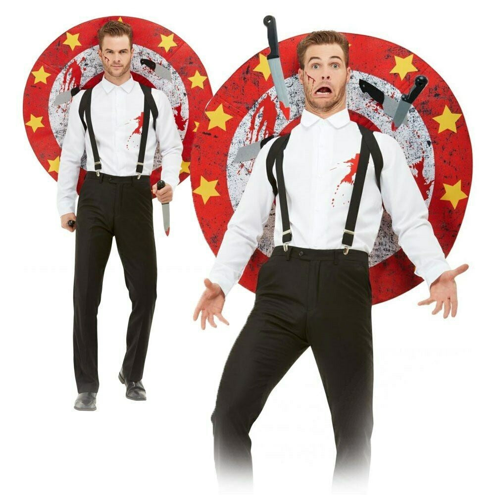 Deluxe Knife Thrower Costume Circus Showman Performer Fancy Dress Outfit