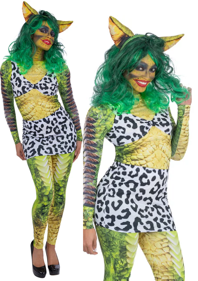Gremlins 2 Greta Costume Adults Official Fancy Dress Outfit Ladies UK 8-18