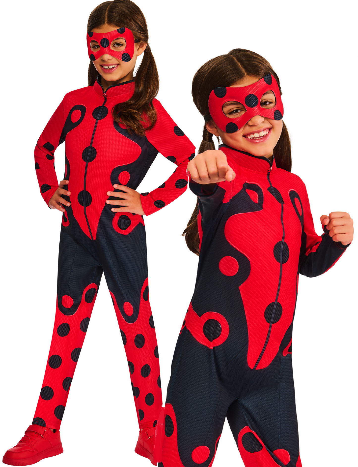 Miraculous Ladybug Girls Official Superhero Fancy Dress Costume + Mask