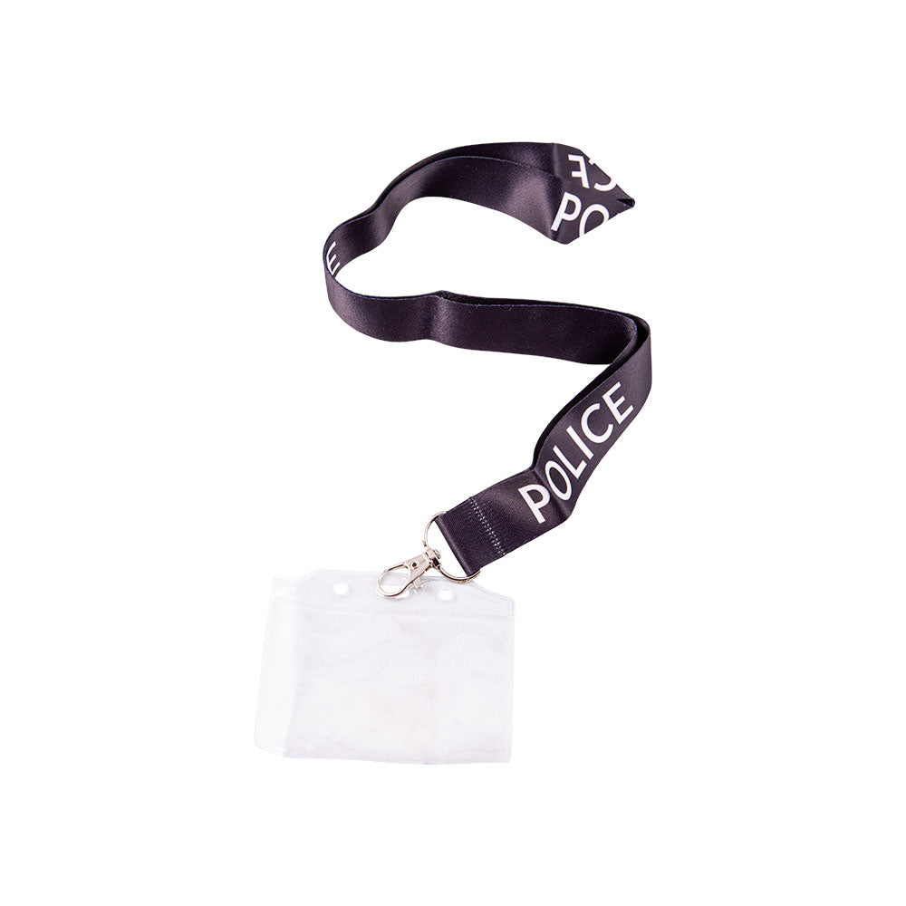 Police Lanyard with ID Holder Adults Police Officer Fancy Dress Accessory