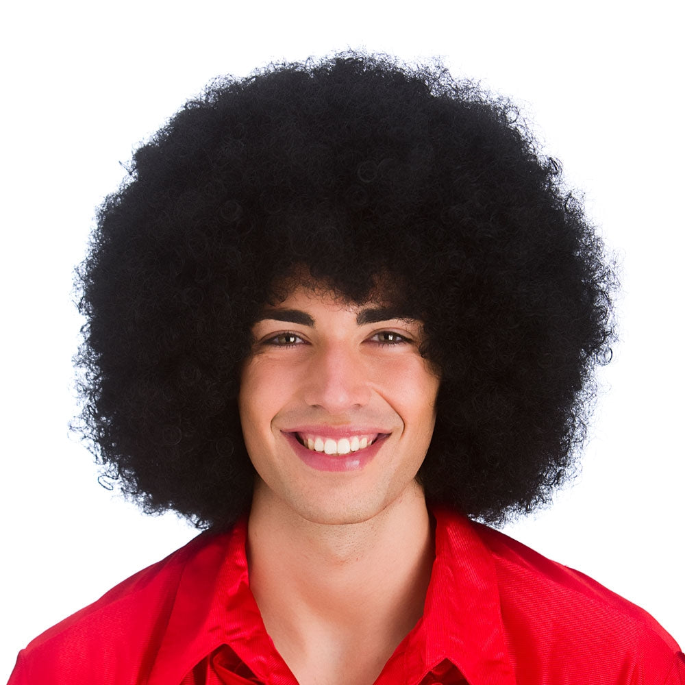 Jumbo Afro Wig Mens Ladies Large Clowns Afro Fancy Dress Wig Black