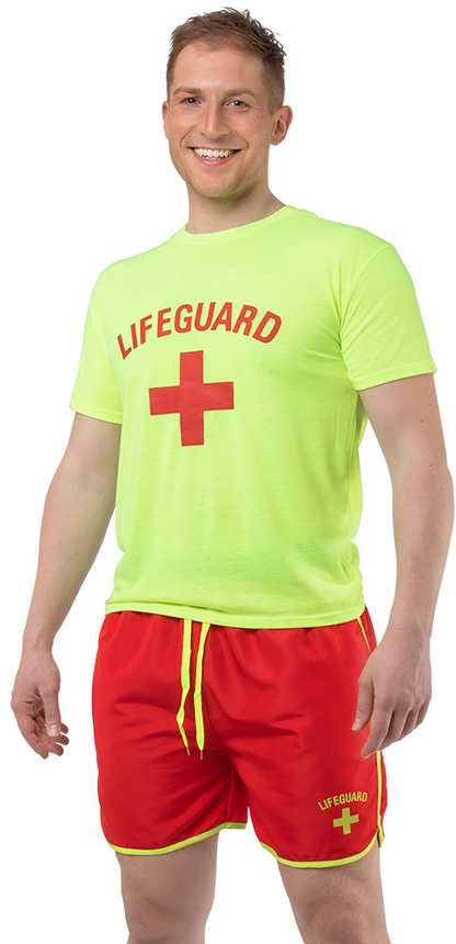 Lifeguard Watch Costume Mens Fancy Dress Bay Outfit Adults Summer 80s