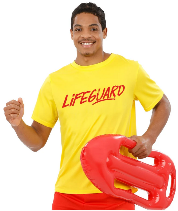 Lifeguard Costume Mens Beach 80s Film Star Fancy Dress Outfit Adults T Shirt
