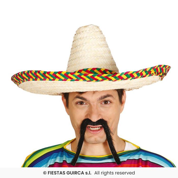 Mexican Straw Hat 50cm Sombrero Mens Ladies Fancy Dress Accessory Light Straw