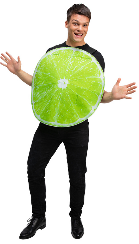 Funny Slice Of Lime Adults Novelty Food Fancy Dress Costume Mens Ladies