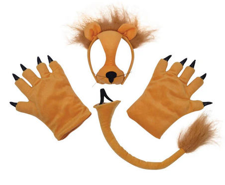 Deluxe Lion Set Childrens Fancy Dress Nose Book Day Accessory Kids Set