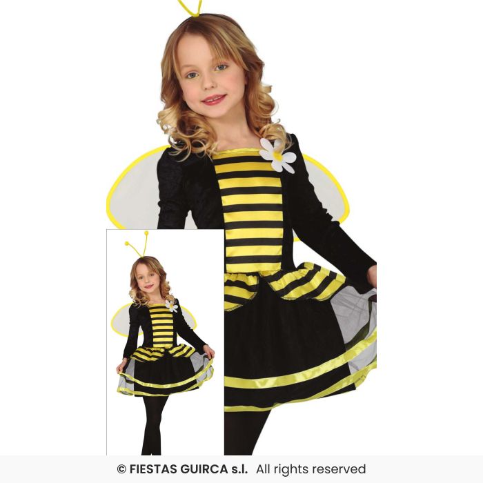 Kids Little Girls Bee Fancy Dress Costume Insect Book Day Kids Outfit Age 3-12