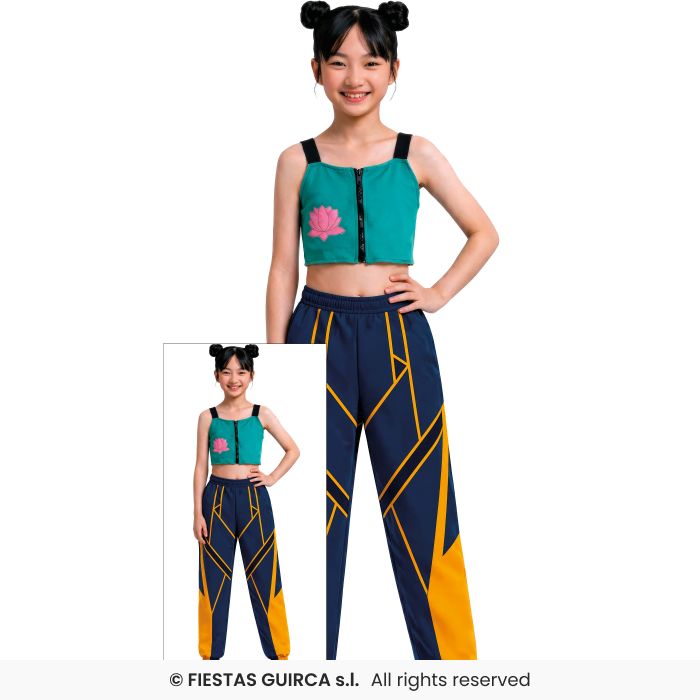 Pop Star Lotus Litle Girls Japanese Pop Star Fancy Dress Costume Age 5-12