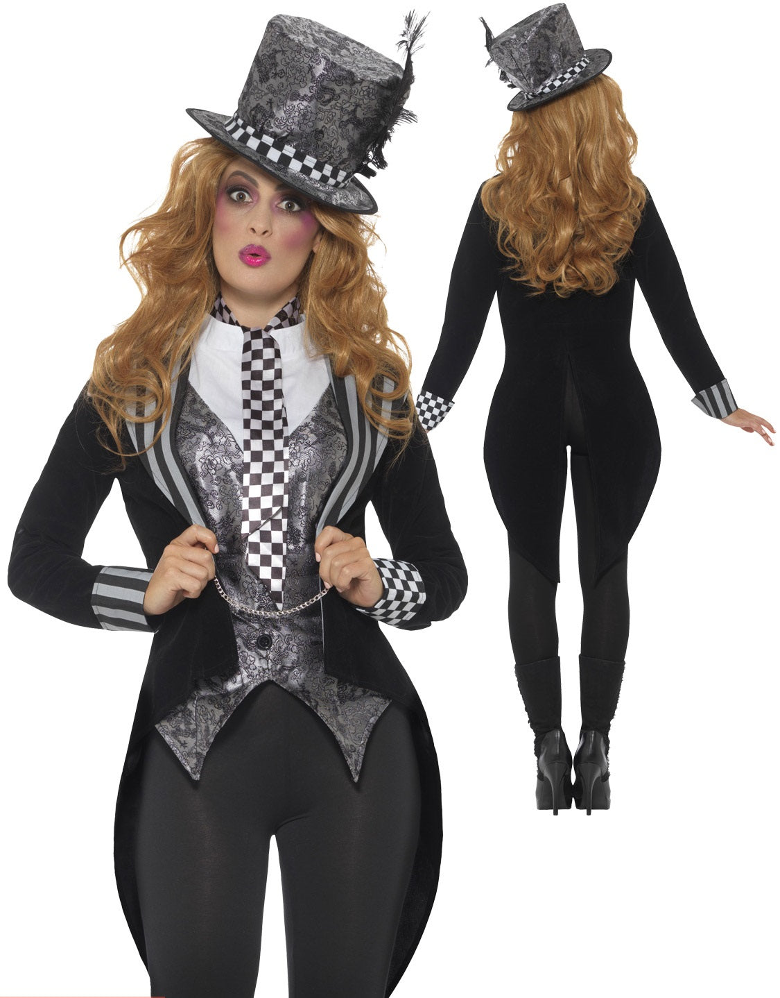 Deluxe Dark Mad Hatter Costume Ladies Halloween Alice Fancy Dress Hall Kingdom Fancy Dress Deluxe Dark Mad Hatter Costume Ladies Halloween Alice Fancy Dress Hall Kingdom Fancy Dress