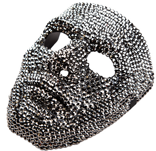 Rhinestone AI Robot Mask Gem Mask Adults Halloween Fancy Dress Mens Ladies
