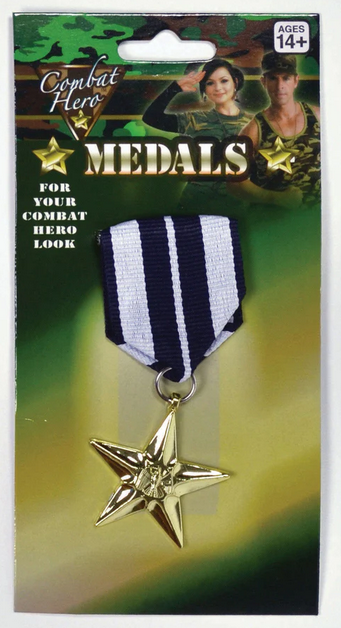 Military Medal Army Fancy Dress Props Mens Soldier Fancy Dress Prop