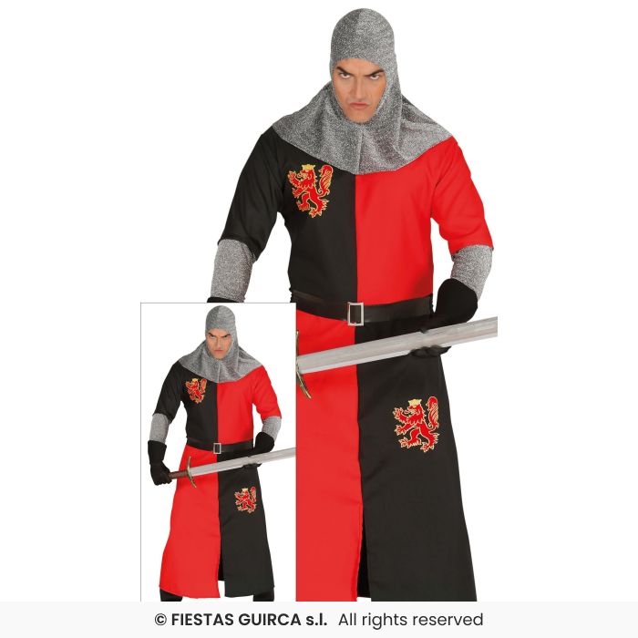 Medieval Kinght Mens Fancy Dress Prince Deluxe Guard Outfit Adults Costume
