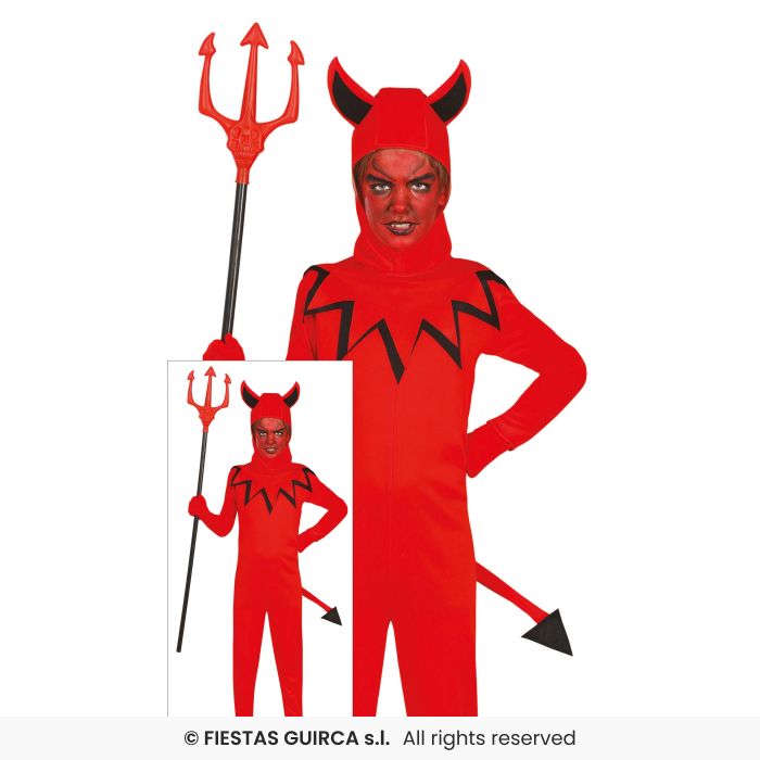 Devil Girls Boys Costume Halloween Devils Fancy Dress Outfit Kids Age 3-12