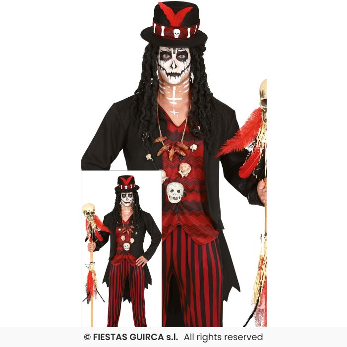 Voodoo Shaman Mens Witch Doctor Halloween Steam Punk Fancy Dress Costume