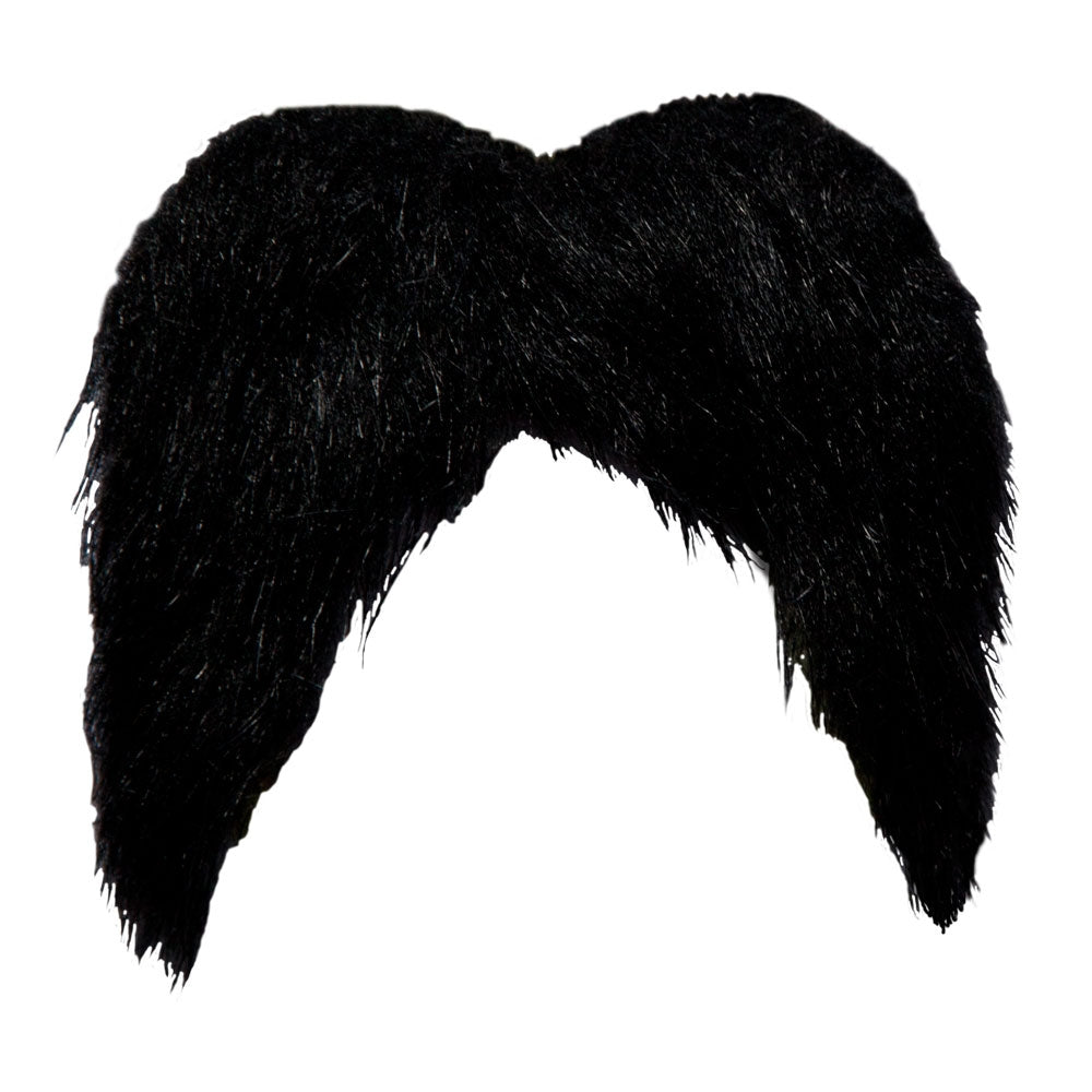 Mexican Bandit Gringo Fancy Dress Accessory Moustache Tash Black