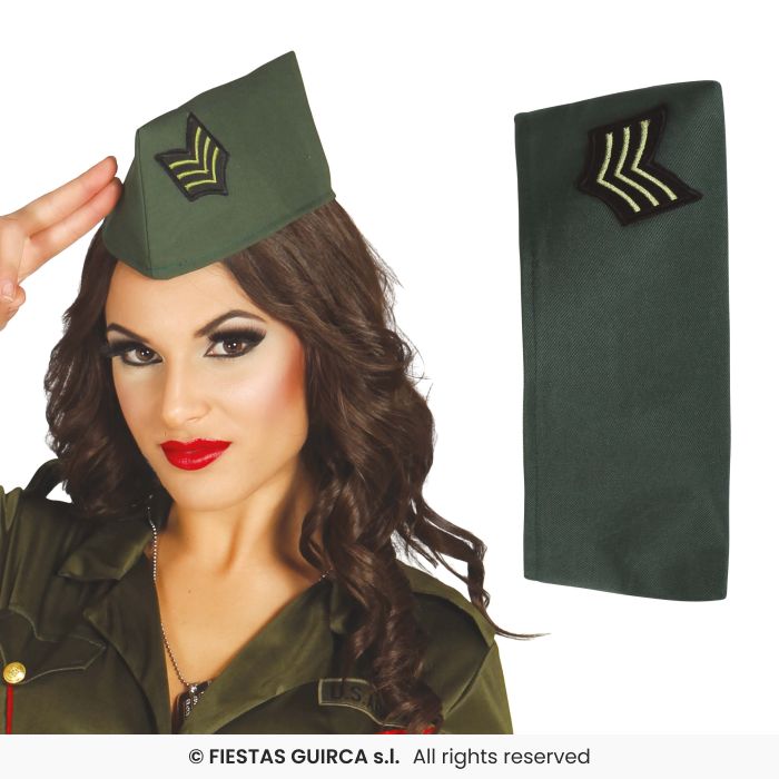 Military Hat Ladies Army Girl Hat Adults Fancy Dress Accessory