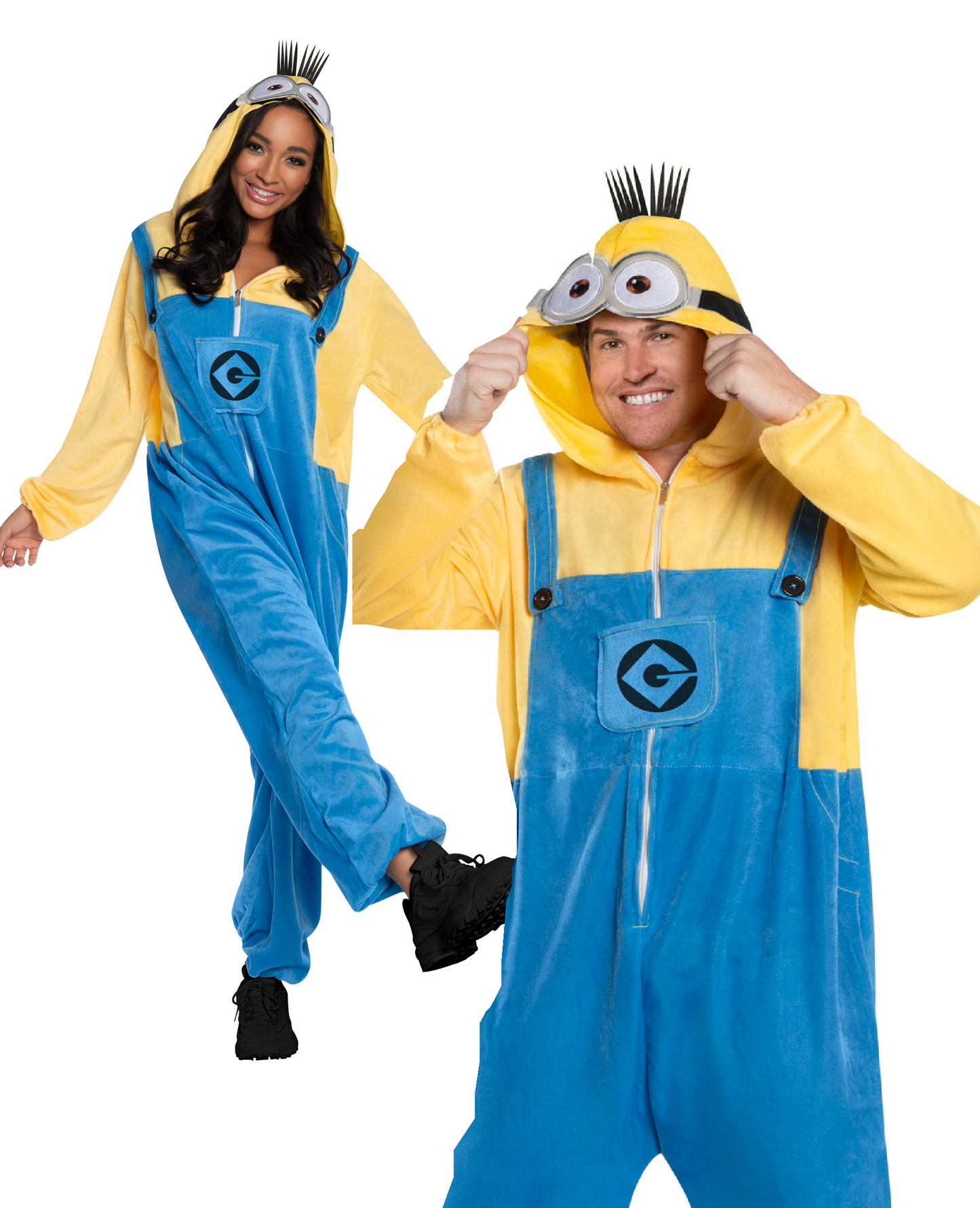 Minion Jumpsuit Official Adults Hooded Fancy Dress Costume Mens Ladies