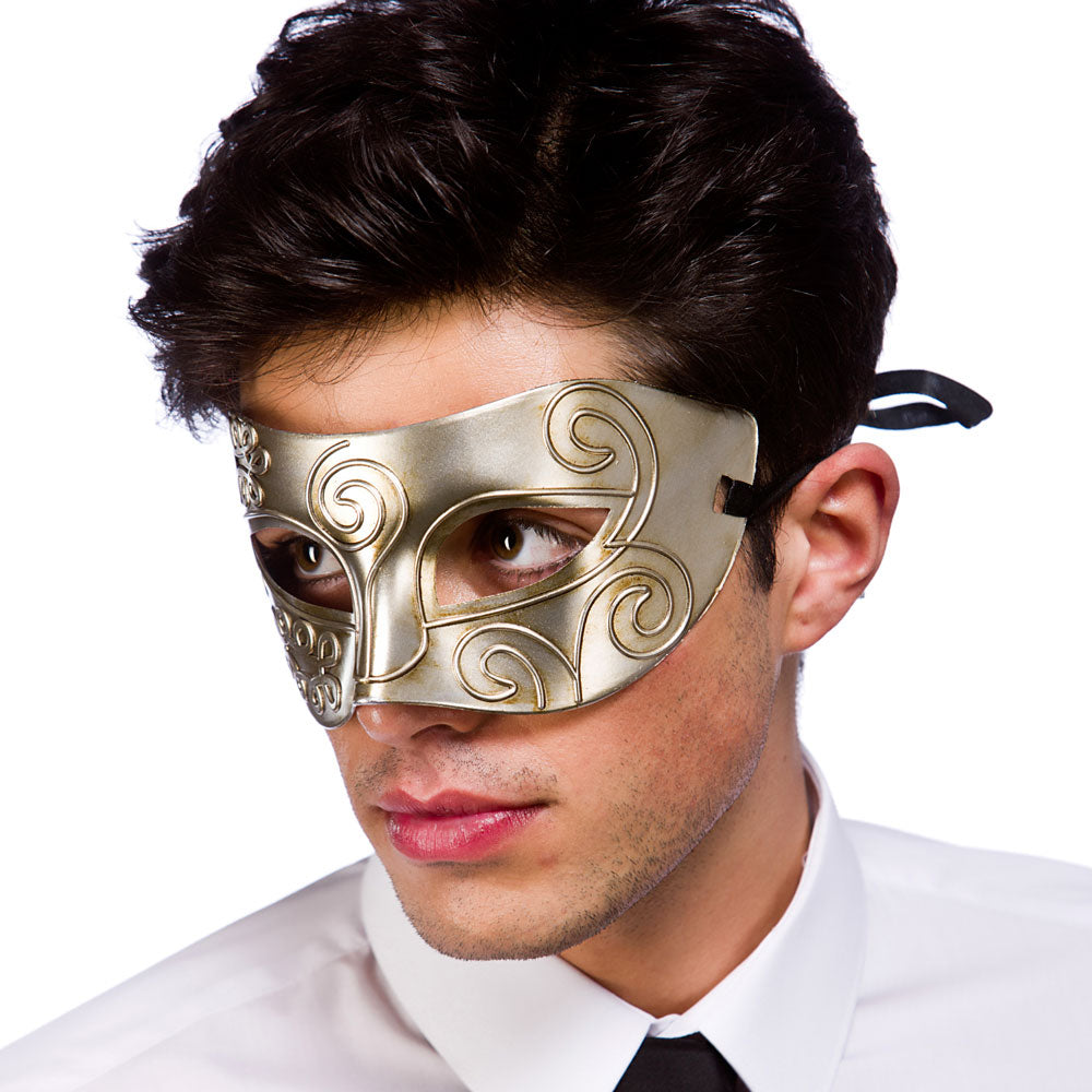 Mens Adult Antique Gladiator Roman Mystery Masquerade Ball Eye Mask New