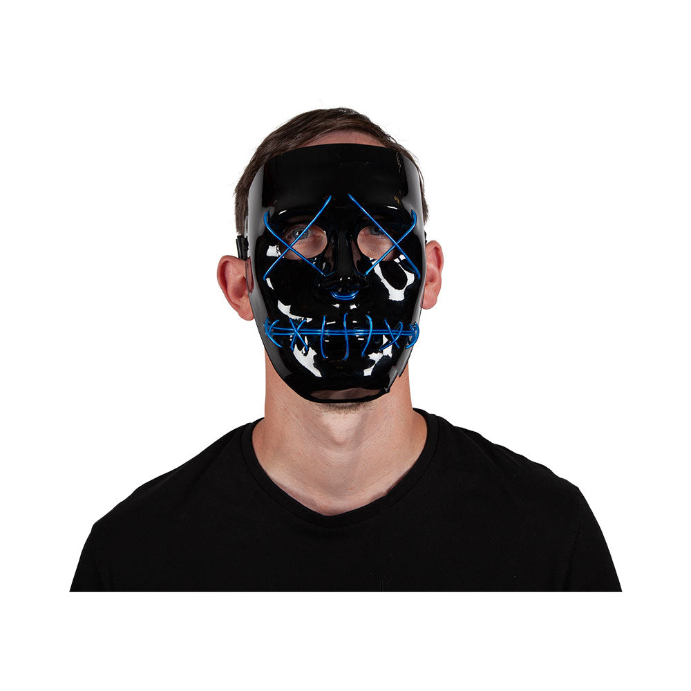 LED Halloween Mask Cosplay Led Costume EL Wire Light Up Masks Movie Party