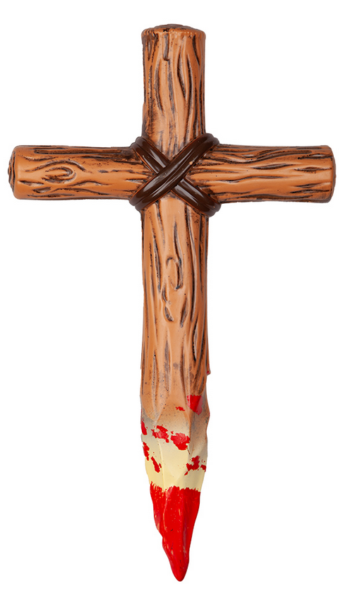 Vampire Cross Stake With Blood Monk Vampire Halloween Fancy Dress Prop