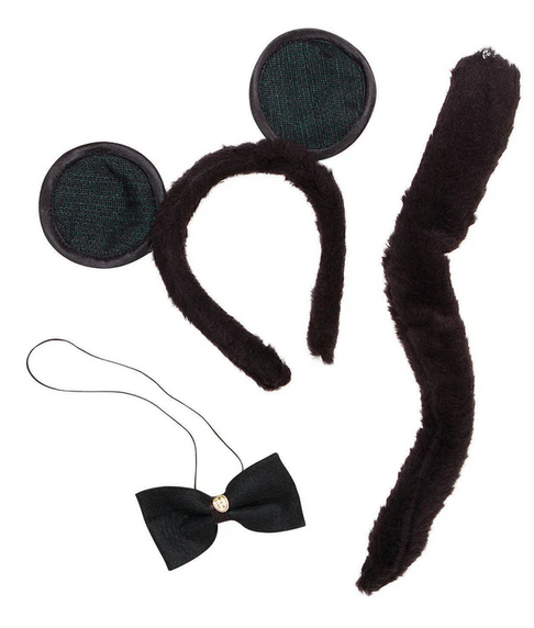 Mouse Set Adults Fancy Dress Latex Nose Book Day Accessory Ladies Kit