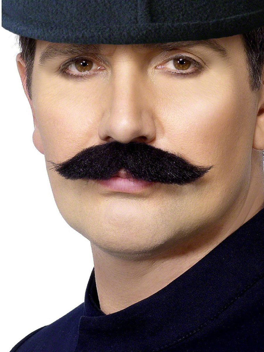 Adult London Bobby Moustache Mens Fancy Dress Costume Accessory New