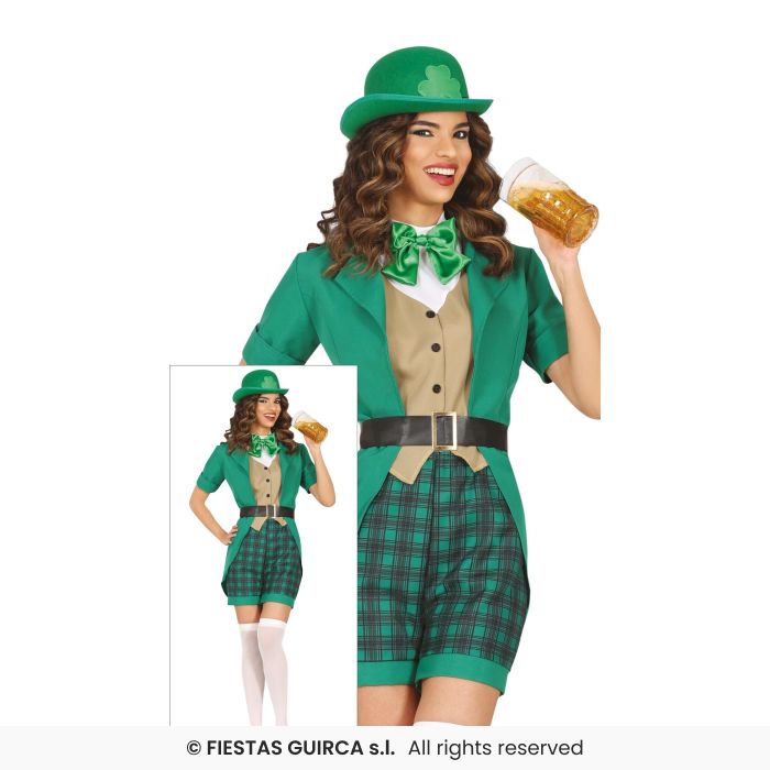 Mrs Patrick Ladies St Patricks Day Leprechaun Fancy Dress Costume Irish UK 8-18