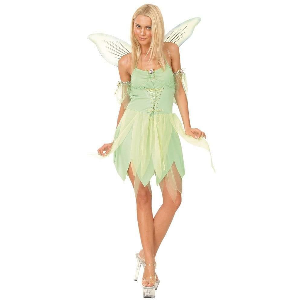 Tinkerbell Ladies World Book Day Fairy Fancy Dress Costume + Wings
