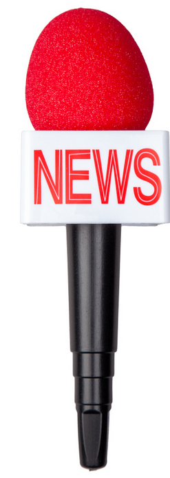 Funny News Microphone Prop Adults Fancy Dress Accessory Mens Ladies
