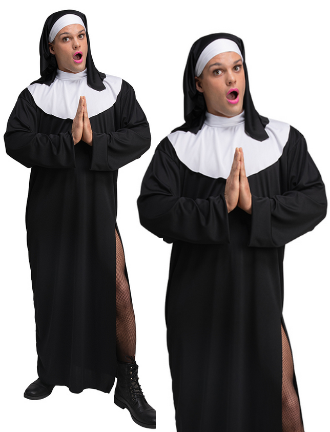 Funny Nun Costume Mens Novelty Stag Night Nuns Outfit Adults Fancy Dre –  Kingdom Fancy Dress