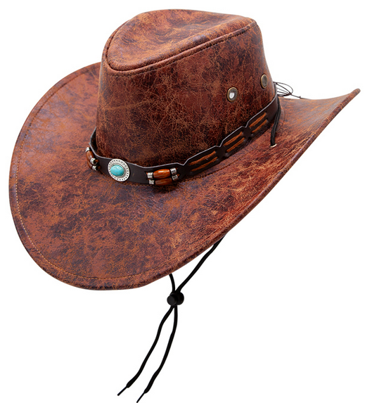 Cowboy Hat Outback Wild West Western Stenson Hat Adults Fancy Dress Prop