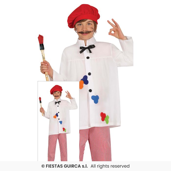 Boys Painter Costume Artist Outfit Fancy Dress Girls Occupations Age 3-9