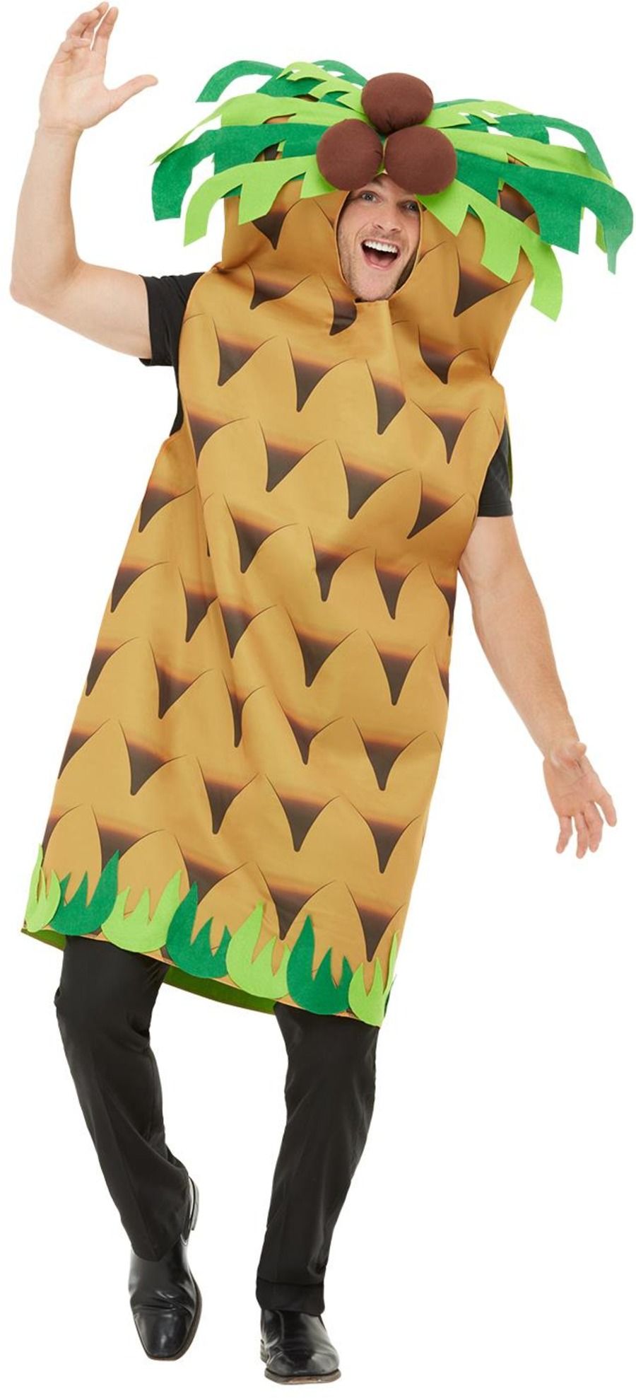 Palm Tree Outfit Tabard Adults Hawaiian Beach Party Fancy Dress Costume Novelty