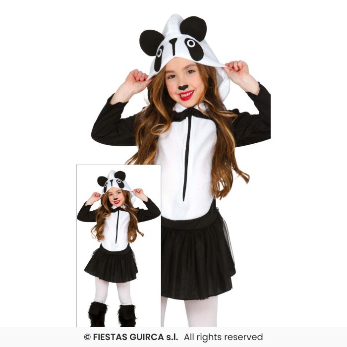 Panda Costume Girls Zoo Animal Fancy Dress Outfit Deluxe Kids Age 3-12