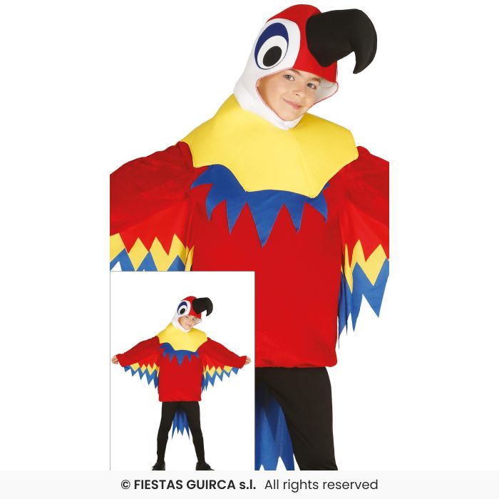 Parrot Kids Costume Book Day Zoo Animal Fancy Dress Outfit Boys Girls Age 3-12