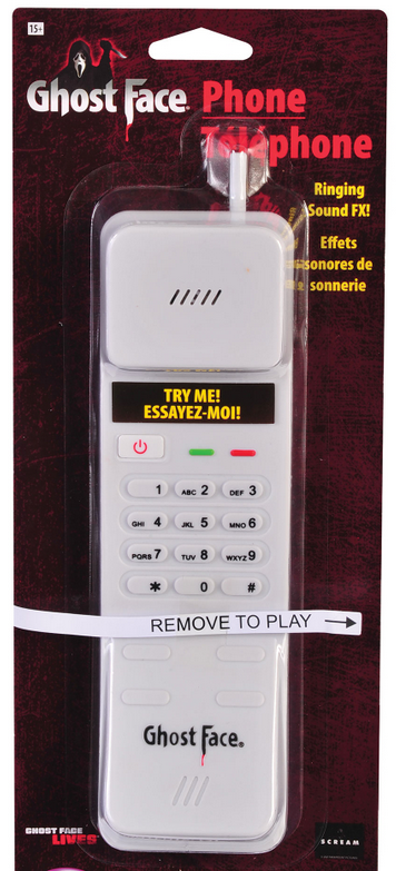 Ghost Face® Phone w/Sound Official Scream Voice Changer Funworld Prop