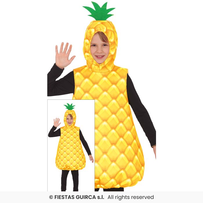 Pinapple Costume Kids Novelty Food Fancy Dress Outfit Boys Girls Age 5-12