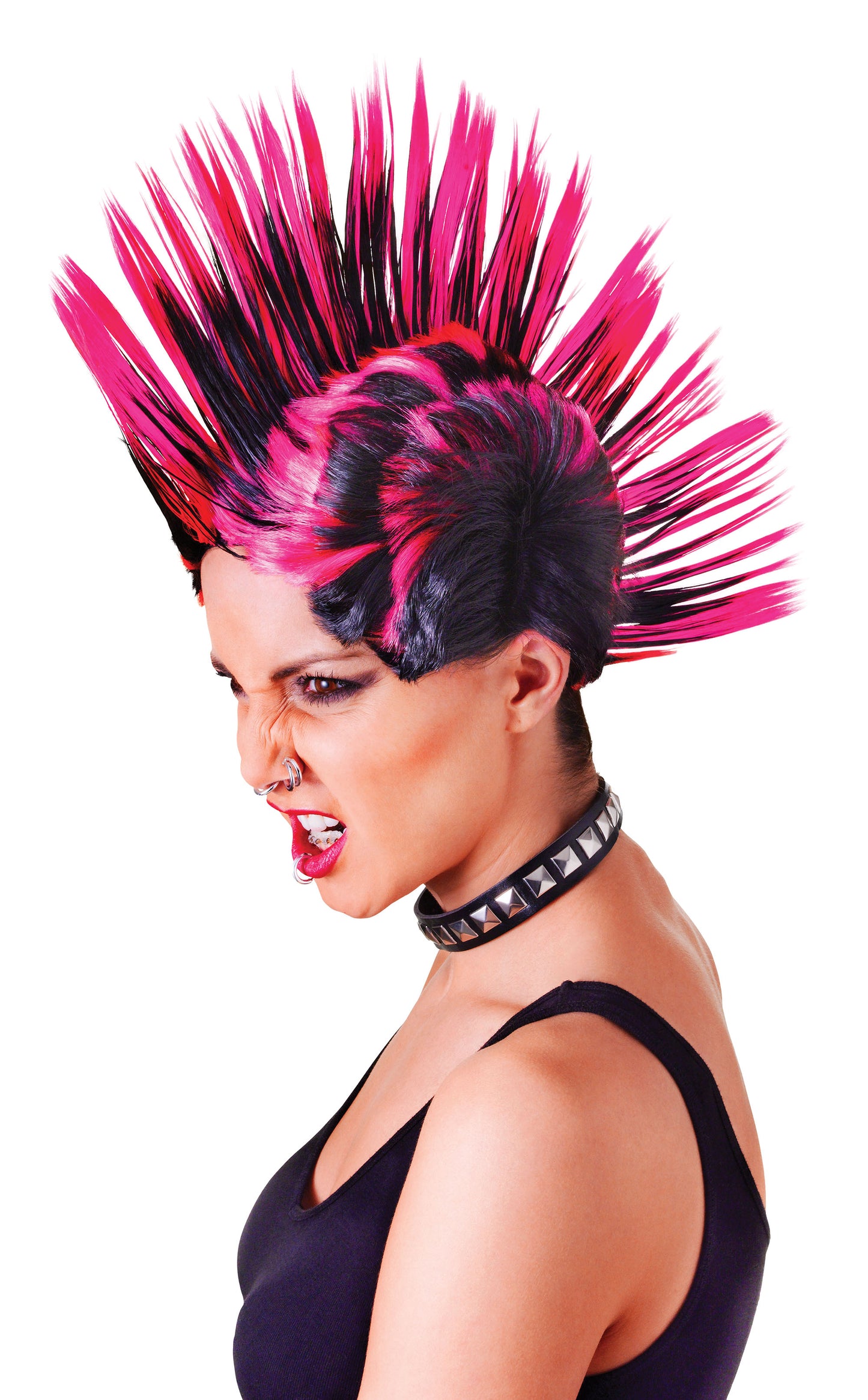 Mohawk Wig Unisex Punk Rock Mohican Mohawk Wig Hair Spike Fancy Dress Accessory